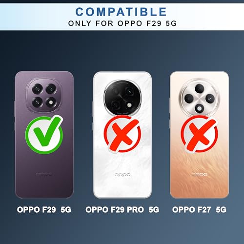 Image of CEDO Backcover for Oppo F29 (5G) | Camera Protection Bump Shockproof Edge | Ultra Hybrid Transparent Acrylic Clear TPU+PC Hard Backcase Cover (Black)