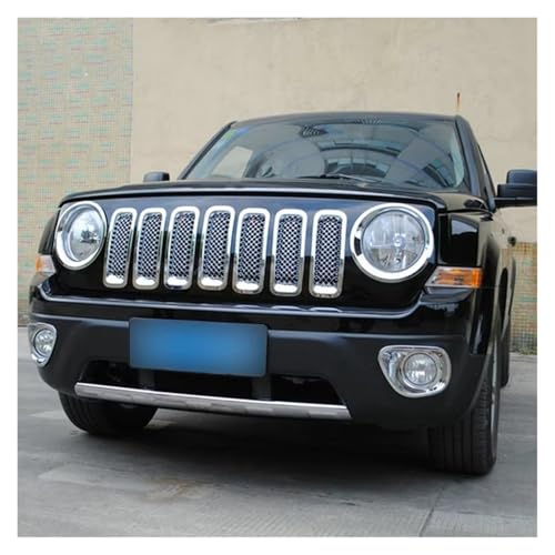 Rejilla malla delantera para Jeep Patriot 2011-2016, cubiertas de parrilla 6