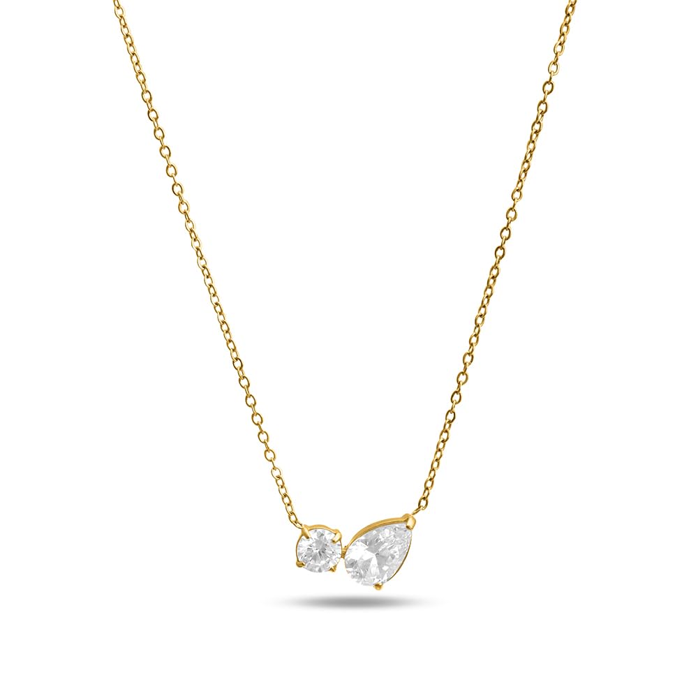 palmonas Double Drop Delicacy Gold Chain Necklace for Women - Gift for Girls & Women | Waterproof & Anti-Tarnish Necklace-picture-13