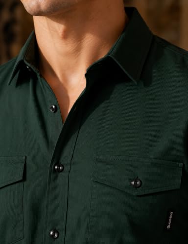 Image of Men's Double Flap Pocket | Regular Fit | Solid Spread Collar | Versatile Everyday Office Wear Comfortable |Stylish Design | Shirt
