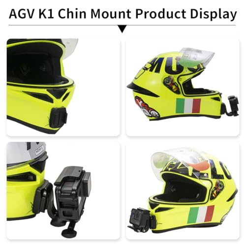 AGV K1S Chin Mount Kits Made for K1 S Helmet Camera Mount Kit Carbon Fiber Load Bearing Patch Adjustable Camera Bracket  - Additional View
