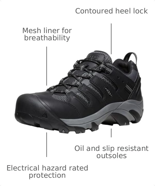 Image of KEEN Utility Men's Lansing Low Height Steel Toe Work Shoes