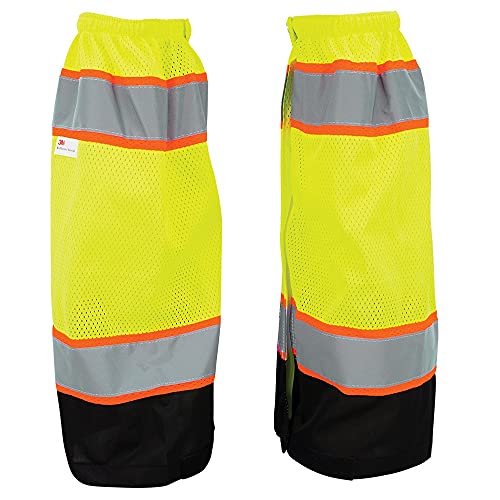 GGS Leg Gaiters - High Visibility Mesh with Reflective Tape, Lightweight Safety Gear for Hunting,...