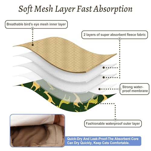 Image of Reusable Dog Diapers Male 3Pcs, Premium Washable Belly Band for Male Dogs XLarge, High Absorbing Male Dog Wraps for Doggie in Incontinence, Excitable Urination and Training (Giraffe, XL)