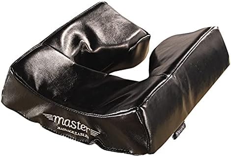 MASTER HEALTH PRODUCT Massage Table Face Cradle Cushion Pillow with Pu Leather and Memory Foam Ergonomic Massage Bed Headrest (Black)