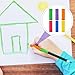 cobee 30 Pcs Pencil Pad, 6 Colors Children Writing Pencil, Colored Sponge Line Pencils Pads for Handwriting Tools, Writing Aids, Correct for Most People