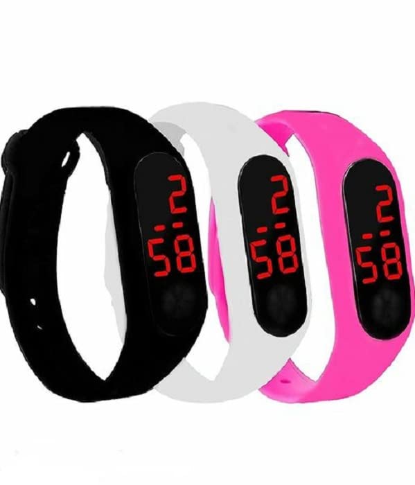 Boys Watches, Boys Digital Display Watch Combo Pack of 3 (Pink,Black, White) (B0B8T1MVMZ) Amazon Price History, Amazon Price Tracker