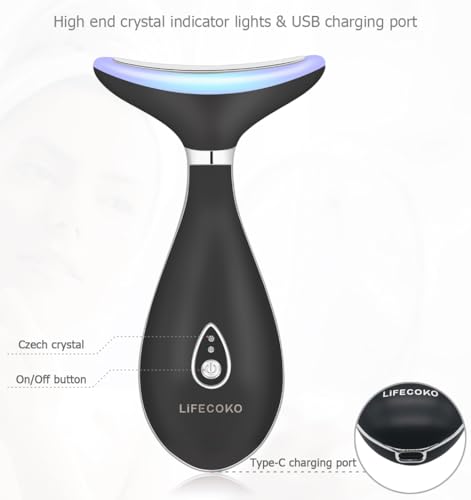 Electric Face Massager Anti Wrinkles, Skin Tightening Beauty Massager for Facial & Neck, Facial Toning Device Massager for Rejuvenates Skin Lifting, USB Rechargeable, Portable (Black) - Image 5