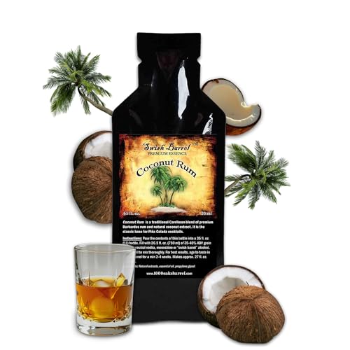 Coconut Rum Essence | Bootleg Kit Refills | Thousand Oaks Barrel Co. | Gourmet Flavors for Cocktails Mixers and Cooking Daiquiri Piña Colada | 20ml .65oz Packet