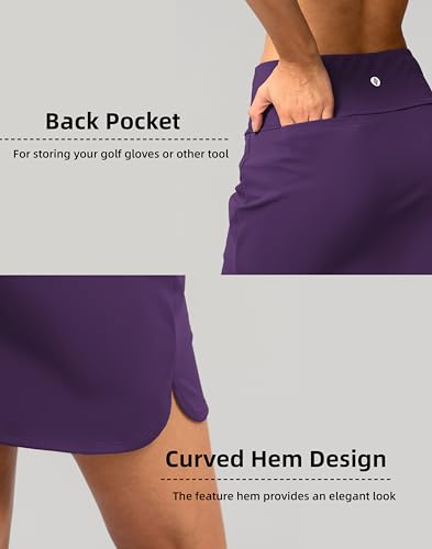 Image of SANTINY Women's Golf Skirts Skorts | High Waisted Tennis Skirt Athletic Workout Casual Skorts for Woman with Short Pockets