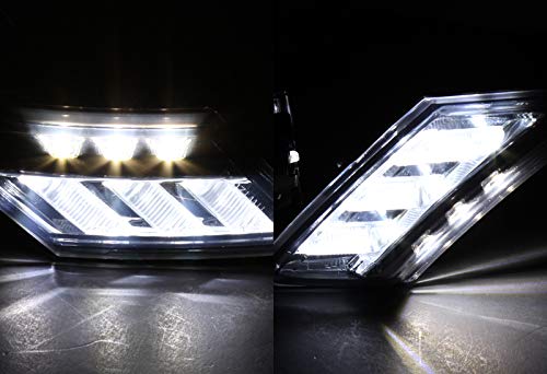 EPARTS Smoke Lens White LED Front Bumper Side Marker Parking Lights Pair Compatible with 2013-2019 Subaru BRZ