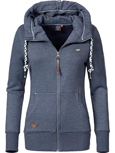 Ragwear Damen Zip-Hoodie Kapuzenjacke Sweatjacke Neska Zip Navy Gr. XL