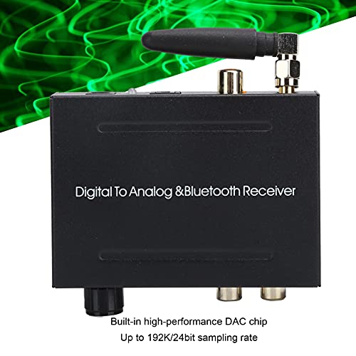 Convertidor de audio digital a analógico DAC con receptor Bluetooth y entrada óptica coaxial 5