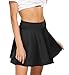 Imagen de EXCHIC Mujeres Base Casual Cintura Elástica Bocina Mini Falda Elegante Línea A Tira hacia Arriba Patinaje Falda