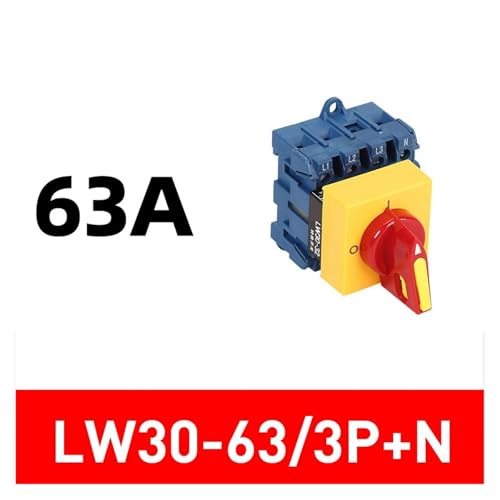 Interrupteur sectionneur LW30 63A 4P triphasé rotatif pour circuit