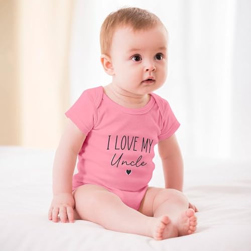 I Love My Uncle Newborn Outfits Baby Clothes Short Sleeve Funny Baby Onsies Infant Romper3