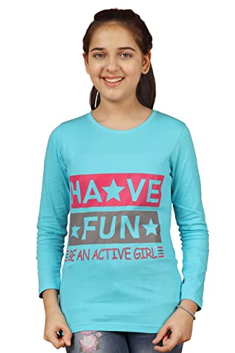 Image of KYDA KIDS Girls Cotton Full Sleeve Printed T-Shirt (Pack of 3)