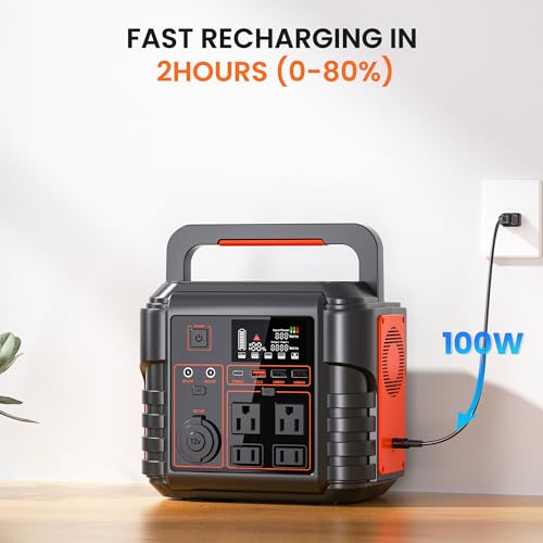 Steelite Portable Power Station 300W (Peak 600W) 296Wh Solar Generator with 110V Pure Sine Wave AC Outlets Backup Lithium Battery for Outdoors Camping Travel Hunting Blackout For Home Use Emergency RV - Image 7