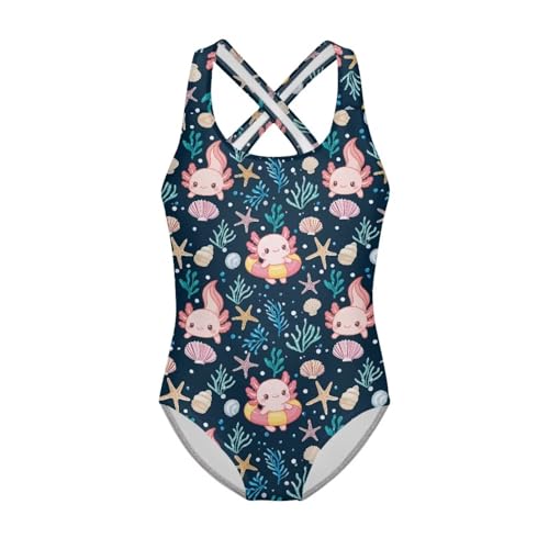 Image of Girls One-Piece Swimsuit for Swimming Lessons Beach Volleyball Pool Party Outdoor Training Quick Dry