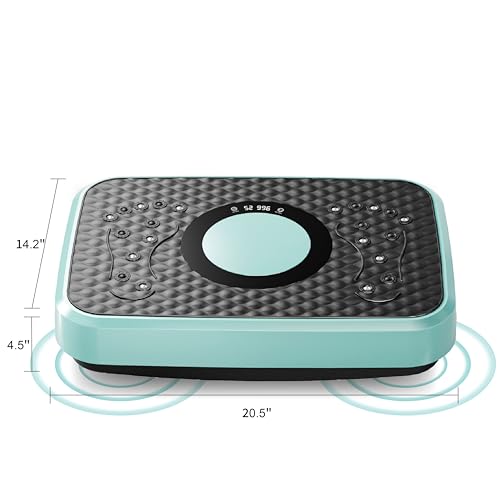 Image of Vibration Plate Machine with Resistance Bands and Remote Control 125 Speed Levels 450LB Capacity Whole Body Oscillating Platform for Home Use