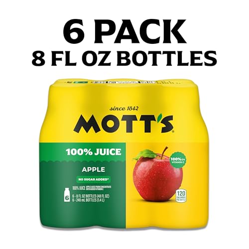 Image of Mott's 100% Original Apple Juice, 8 fl oz bottles, 6 pack