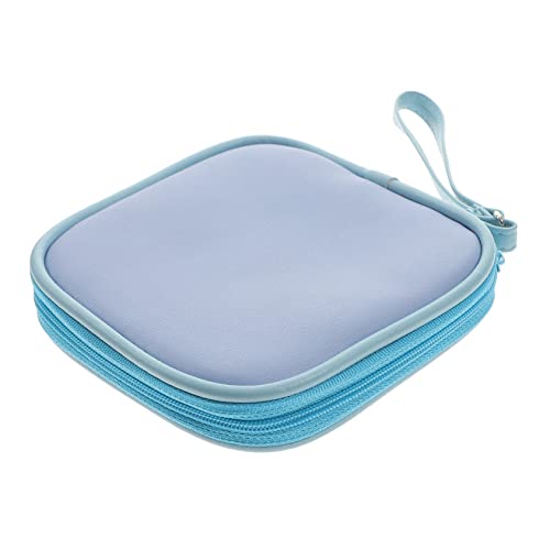 Organizer per e Accessori Digitali Custodia Compatta e Resistente per Auricolari e Caricabatterie Porta Viaggio Blu con Zip Liscia per Scrivania e Attività Esterne