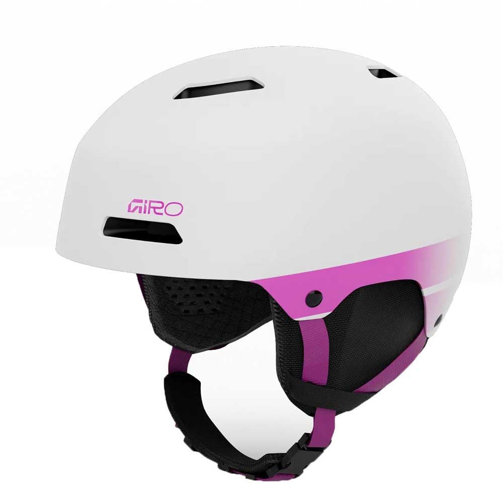 Giro Ledge FS kask narciarski i snowboardowy M, twarda obudowa ABS z EPS, system In Form Fit, wentylacja, kask Freestyle matowy biały/różowy (biało-różowy)