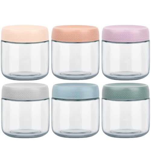 CENBEN 6 Pack 12OZ Glass Mason Jars with Lids – Ideal for Overnight Oats, Cereal, Milk, Dressings, Snacks, and More