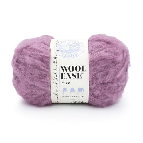 Image of Lion Brand Yarn, Wool-Ease Aire Crochet Yarn, Lilac, Purple, 1 Pack