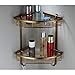 YINGGEXU Étagère murale d'angle en aluminium bronze antique pour salle de bain, douche, salle de bain - Double niveau de boulons