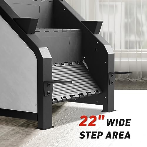 Stepper Machine, GMWD Stair Stepper with LED Screen, Commercial Grade Stair Climber Exercise Machine with 15 Resistance Levels, 441LBS, 24-164 Steps/Minute, White - Thumbnail 6