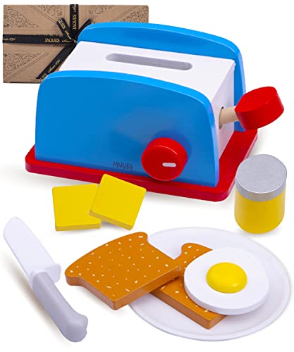 Jaques of London - Role Play Food | Breakfast Set | Wooden Play Food | Toy Kitchen Accessories | Play Food Set | Toy Wooden Food - Since 1795