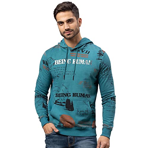 Image of Being Human Black Regular Fit Men's Hoodie Clothing
