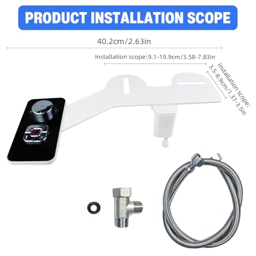 Image of HASTHIP Manual Bidet Sprayer for Western Toilet, Retractable Dual-Nozzle Hygiene Toilet Bidet Attachment, Self Cleaning Design, Individual Button Control, Personal Care Toilet Bidet Sprayer