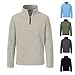 LGHLMCL Men's Polar Fleece Sweatshirt Quarter-Zip Pullover Long Sleeve Sweatshirt Stand Collar Fashion Striped Fall Tops