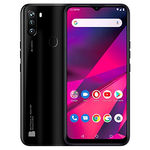 Hot Deals BLU G90-6.5” HD+ Smartphone with Triple Main Camera, 64GB+4GB RAM and Android 10 -Black (Renewed)