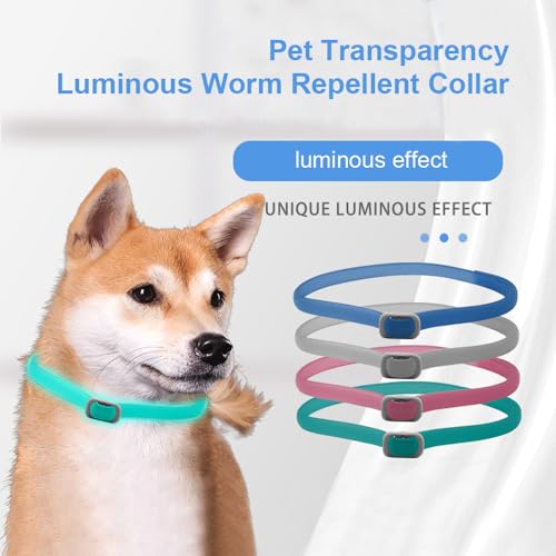 Zeckenhalsband für Hunde Leuchtendes Präventionshalsband gegen Parasiten auf Jede Größe verstellbar 2 STK Einstellbares Floh und Zeckenschutz mit bis zu 8-Monatigen Schutz (Green)