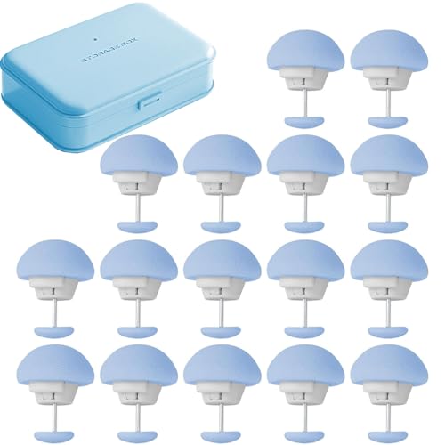 Taiyyi Pack of 16 Duvet Holders Duvet Clips Fixer with Storage Box(Blue)