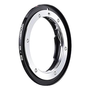 K&F CONCEPT Updated NIK to EOS Adapter, Manual Lens Mount Adapter Compatible with Nikon Nikkor F/AI Mount Lens and Compatible with Canon EOS EF EF-S Mount Camera Body
