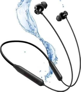 Bluetooth Wireless Neckband Earphones, Silicone, Magnetic Closure, Multi-Device Support,T60 Bullet Bluetooth (Black)