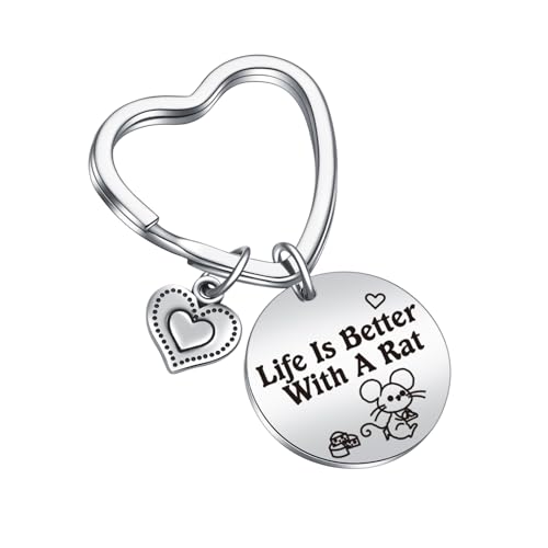 Rat Mom Inspirational Rat Charm Keychain
