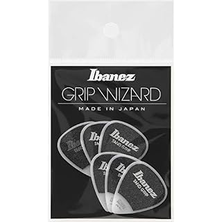 Ibanez PPA14MSGWH Lot de 6 médiators GRIP WIZARD à grip sable, 0.8mm, Blanc - Les Beatles, Paul McCartney, John Lennon, RIngo Starr, George Harrison