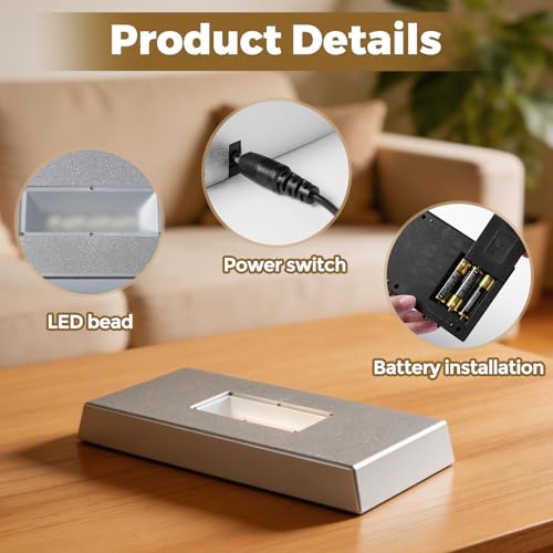 Base lumineuse LED pour verre cristal et résine avec 9 modes d'éclairage de couleur - 4