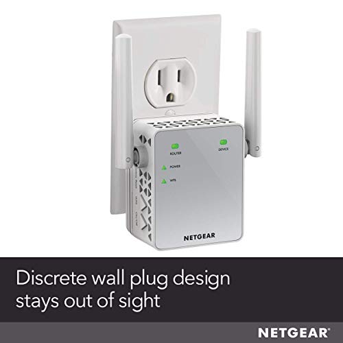 NETGEAR WiFi Range Extender EX3700 - Coverage up to 1000 sq.ft. and 15 Devices with AC750 Dual Band Wireless Signal Booster & Repeater (up to 750Mbps Speed), and Compact Wall Plug Design