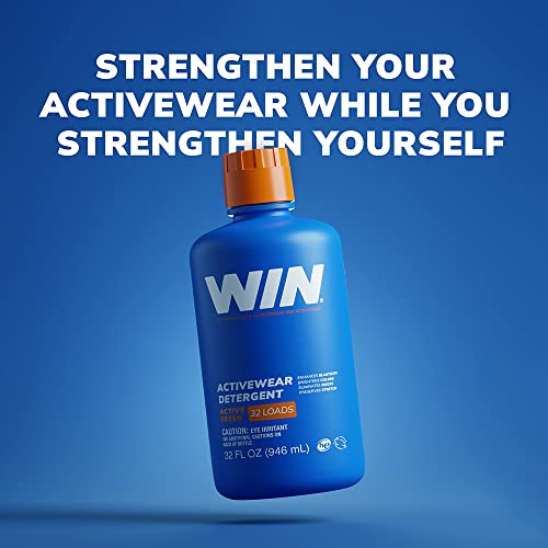 Win Sports Detergent - Specially Formulated For Sweaty Workout Clothes - Removes Odor From Running Gym And Activewear Apparel And Football Hockey Uniforms - Active Fresh (Blue), 32 Fl Oz #TOP5