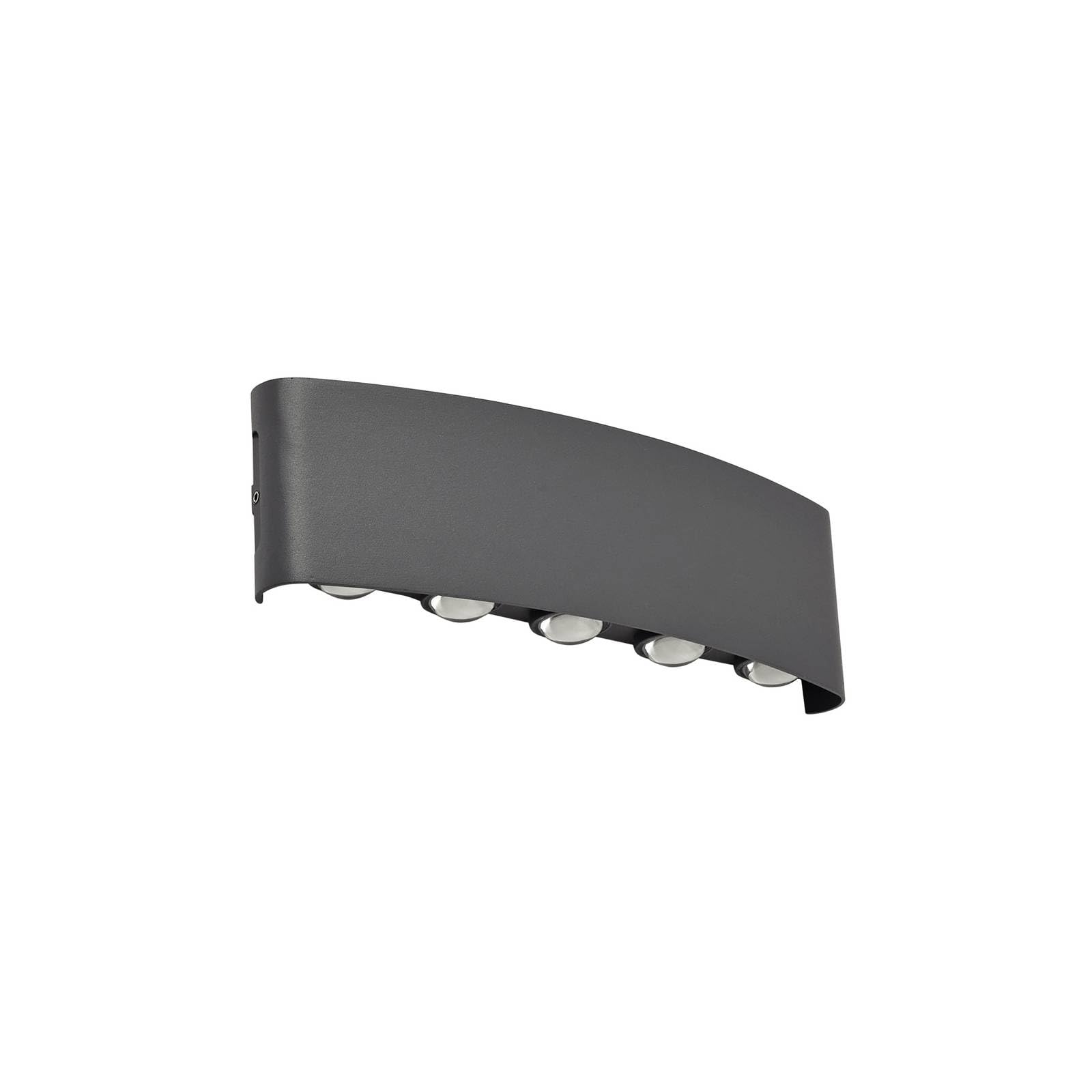 Lindby Anthracite Led Outdoor Wall Light Ithan (Modern) In Black Made Of Aluminium (5 Light Sources,) From Wall Lamp For Exterior/Interior Walls, House Terrace Und Balcony