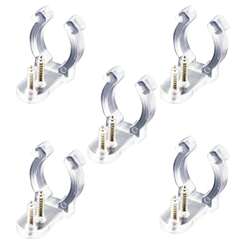 Beaneed 50 Pack Rope Light Clips With 100 Pieces Screws Led Outdoor Hooks For String Lights 1/2 Inch Cable Clips For Christmas Neon Lights Hooks Clear Cord Mounting Clips #TOP7