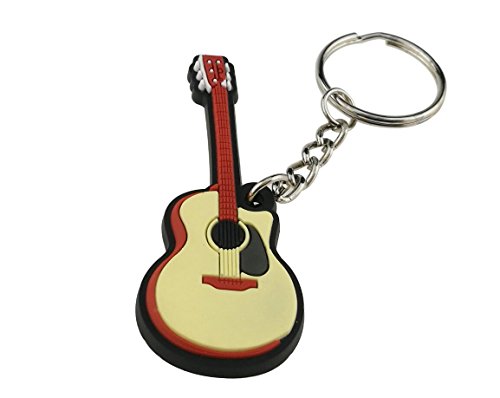 Schlüsselring mit kreativem Schlüsselanhänger in lebendigen Farben, Musikinstrument, Geschenk, Dekoration, gitarre Cover
