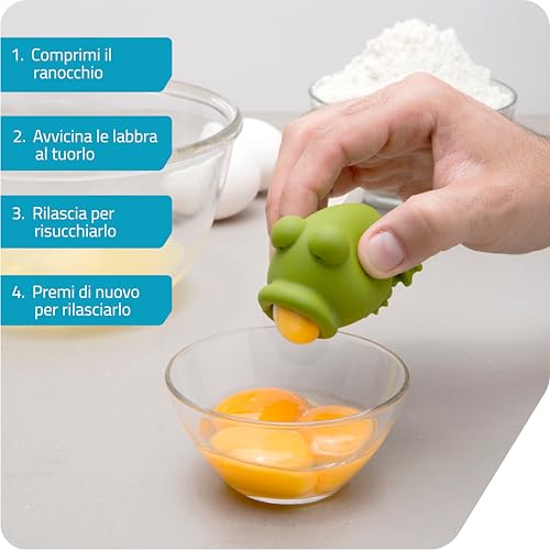 Peleg Design YolkFrog – Separatore di Tuorlo in Silicone – BPA Free, Lavabile in Lavastoviglie – Strumento Perfetto per Chef Casalinghi - immagine 4