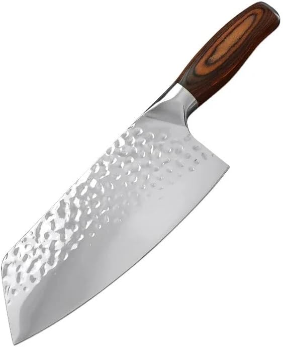 Meat Cleaver Knife, 7-inch Cleaver Knife High Carbon Steel Butcher Knife Wood Handle Chef Kitchen Knives Sharp Chopping Vegetable Meat Chinese Knife
